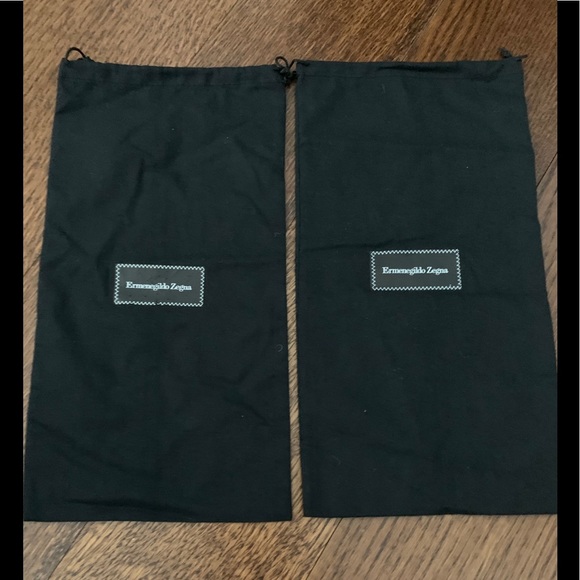 Ermenegildo Zegna Other - Pair of black Ermenegildo Zegna shoe dust bags